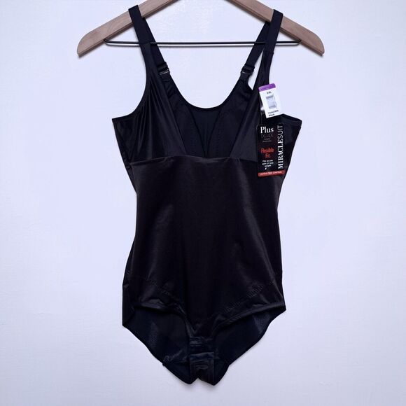 Miraclesuit Plus Size Flexible Fit Wear Your Own Bra Bodybriefer 2930 2XL Black - Picture 2 of 6